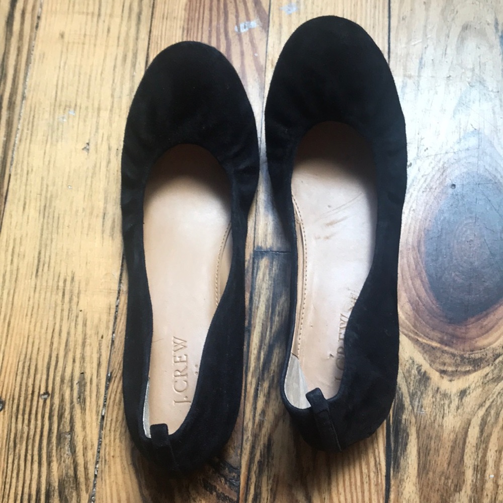 J. Crew black suede ballet flat